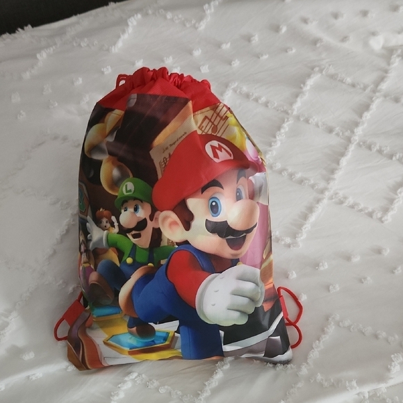 Super Mario Drawstring Backpack - Picture 1 of 3